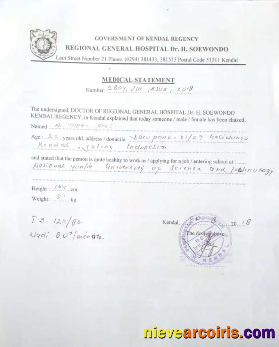 Romania medical statement